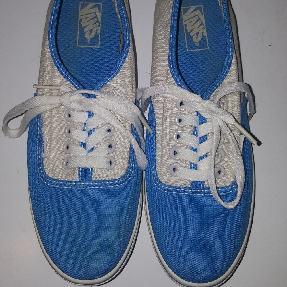 Blue and White Vans